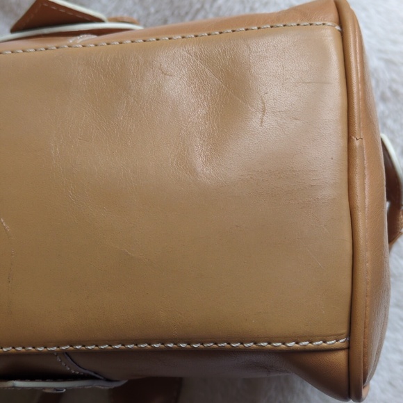 Kenneth Cole NY Tan Leather Satchel - Picture 8 of 12